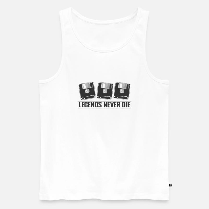 Legends Never Die Retrospeichermodul - Männer Premium Bio Tank Top - Weiß
