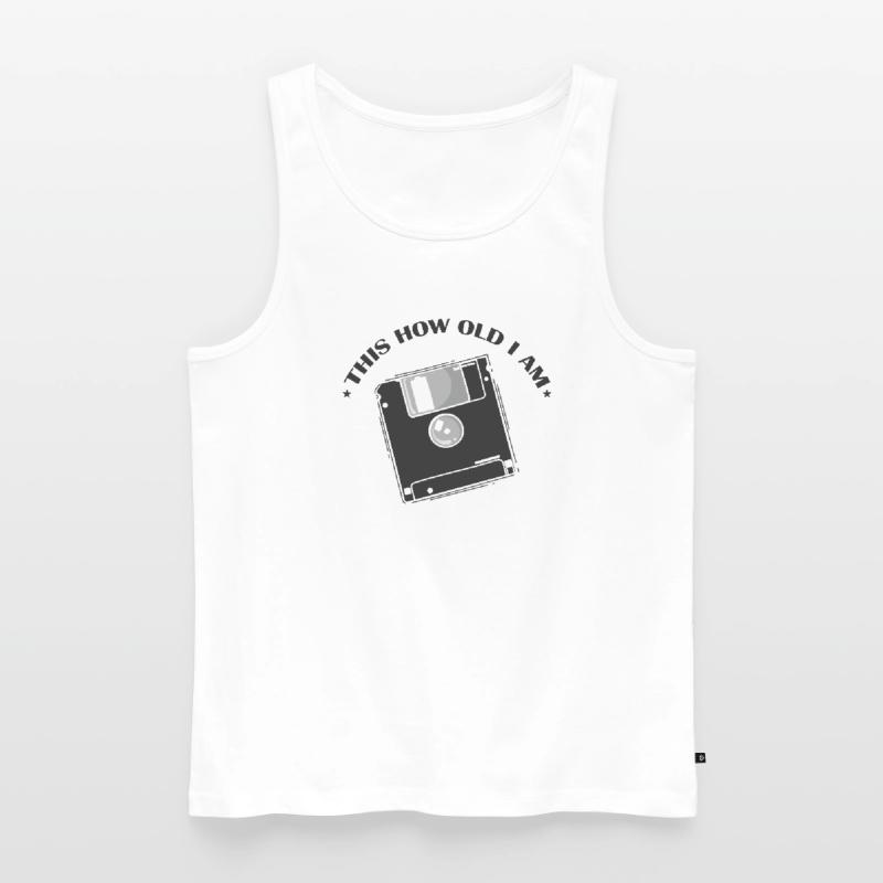 This how old I am diskette retro memory module Men's Premium Organic Tank Top