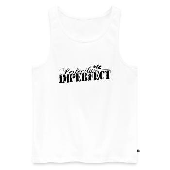 Parfaitement imparfait, c’est moi - Débardeur bio Premium Homme - blanc - Devant - AI Model Male 178 light (178cm)
