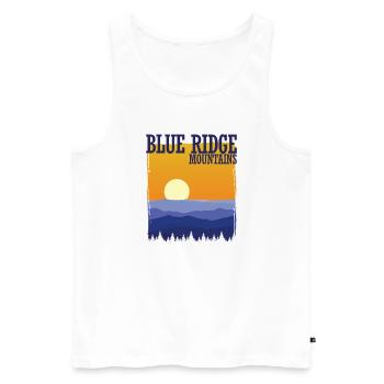 Blue Ridge Mountains, Appalachian Mountains, Mount Mitchell - Men's Premium Organic Tank Top - white - Front - Michal (187cm)