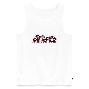 Maroon Bells Elk Mountains Colorado - Männer Premium Bio Tank Top - Weiß - Vorne - AI Model Male 178 light (178cm)