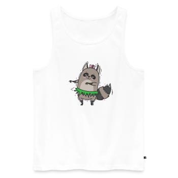 Danses lavables nocturnes omnivores - Débardeur bio Premium Homme - blanc - Devant - Michal (187cm)