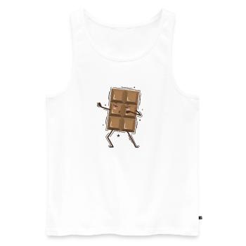 Bar Chocolate Can Karate Candy - Men's Premium Organic Tank Top - white - Front - AI Model Male 178 light (178cm)