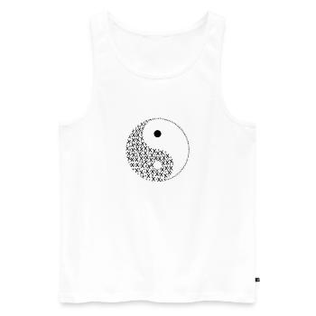 Yin and Yang Komplementär - Männer Premium Bio Tank Top - Weiß - Vorne - AI Model Male 178 light (178cm)