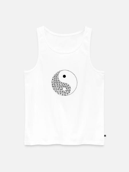 Yin and Yang Complementary - Men's Premium Organic Tank Top - white