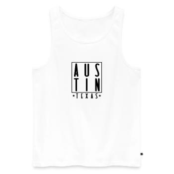 Austin Texas Stadt in den USA - Männer Premium Bio Tank Top - Weiß - Vorne - AI Model Male 178 light (178cm)