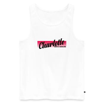 Charlotte, une ville de Caroline du Nord, aux États-Unis - Débardeur bio Premium Homme - blanc - Devant - Michal (187cm)