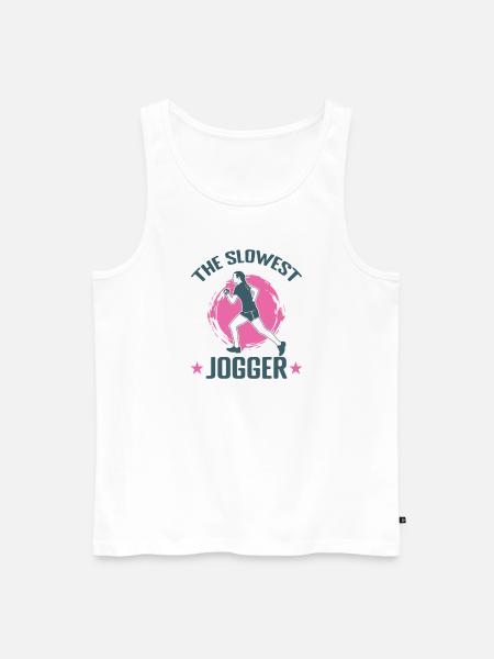 The Slowest Jogger - Men's Premium Organic Tank Top - white