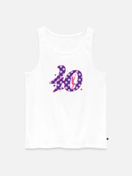 40th Birthday in Seventies Style - Men's Premium Organic Tank Top - white