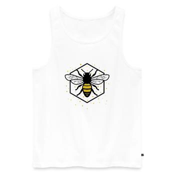 Beekeeper Bee Wasp - Men's Premium Organic Tank Top - white - Front - Michal (187cm)