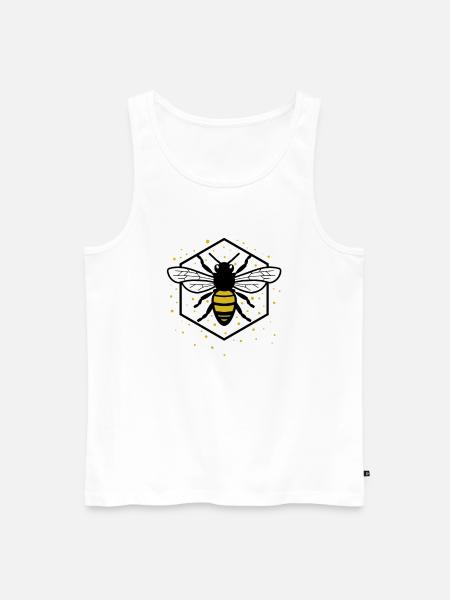 Beekeeper Bee Wasp - Men's Premium Organic Tank Top - white