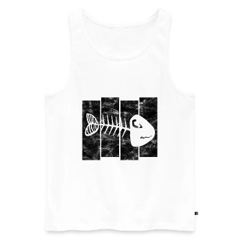 for anglers, fishermen and children | Pisces - Men's Premium Organic Tank Top - white - Front - AI Model Male 178 light (178cm)