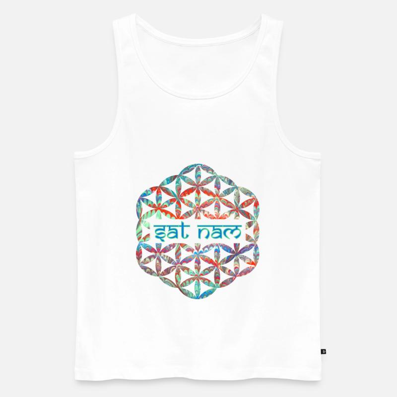 mantra dat nam e 72 - Männer Premium Bio Tank Top - Weiß