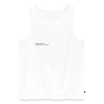 Know Jesus know peace hoodie and shirt - Men's Premium Organic Tank Top - white - Front - Michal (187cm)