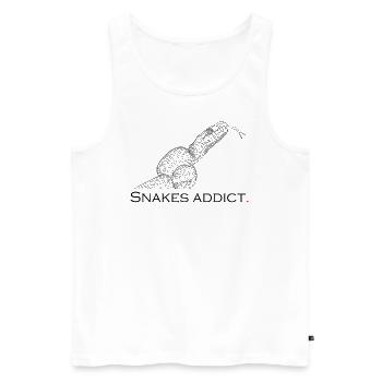 Snakes addict - Men's Premium Organic Tank Top - white - Front - Michal (187cm)