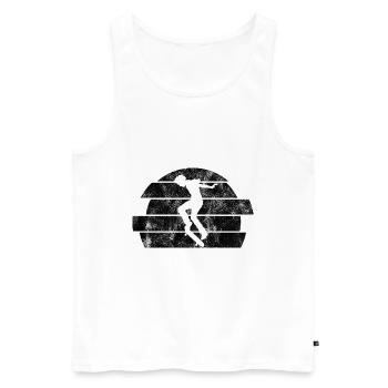 Skateboarder Skateboard Skater Skate Skateing - Débardeur bio Premium Homme - blanc - Devant - Michal (187cm)