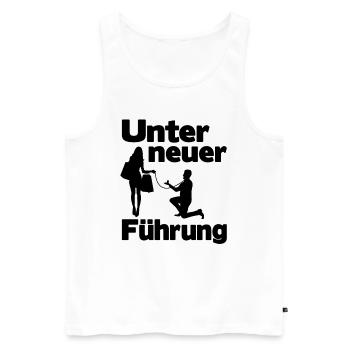 Junggesellenabschied Lustig Unter neuer Führung - Männer Premium Bio Tank Top - Weiß - Vorne - Michal (187cm)