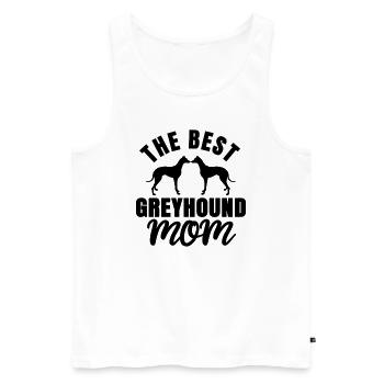 Greyhound Windhund Mama Dog Mom Geschenk T-Shirt - Männer Premium Bio Tank Top - Weiß - Vorne - Michal (187cm)
