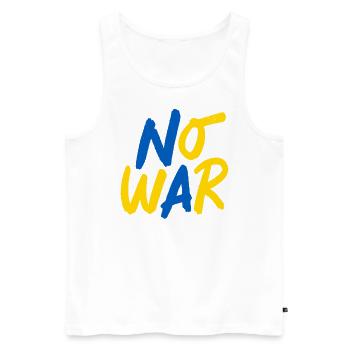 no war - Männer Premium Bio Tank Top - Weiß - Vorne - Michal (187cm)