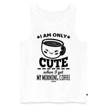 sweet coffee cup - Men's Premium Organic Tank Top - white - Front - AI Model Male 178 light (178cm)