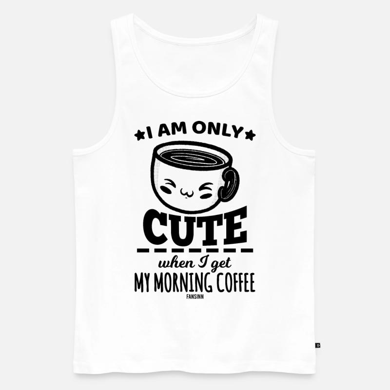 süße Kaffeetasse - Männer Premium Bio Tank Top - Weiß