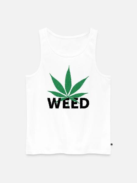 Weed+Weed - Männer Premium Bio Tank Top - Weiß