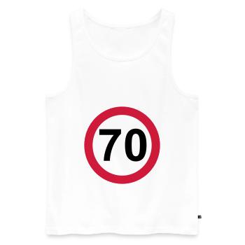 70 Geburtstag - Männer Premium Bio Tank Top - Weiß - Vorne - Michal (187cm)