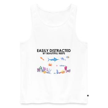 Reefs Ocean Sea Marine Biologist Diving Divers - Men's Premium Organic Tank Top - white - Front - Michal (187cm)