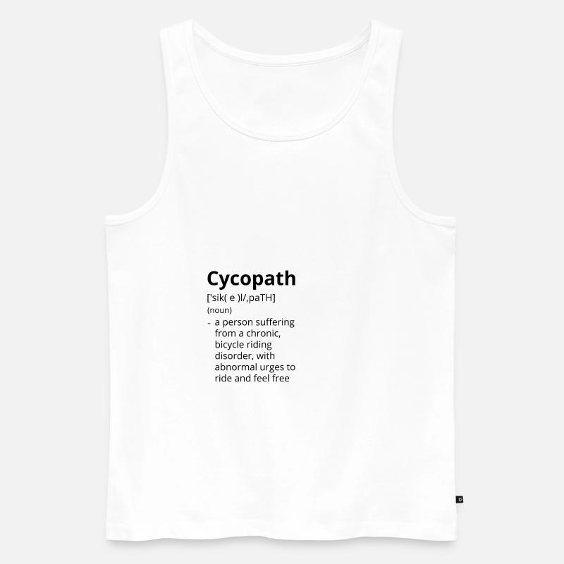 Cycopath Definition Description - Männer Premium Bio Tank Top - Weiß