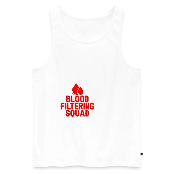 Blood Filtering Squad 2 - Männer Premium Bio Tank Top - Weiß - Vorne - Michal (187cm)