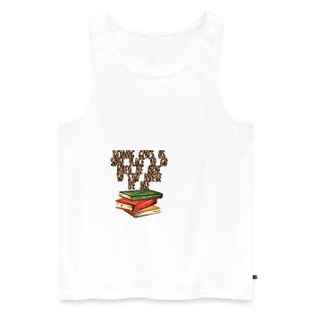 Reading Gives Us Some Place To Go - Men's Premium Organic Tank Top - white - Front - AI Model Male 178 light (178cm)