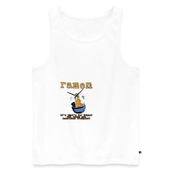 Ramen, pour le dîner et le déjeuner et le petit-déjeuner 3 - Débardeur bio Premium Homme - blanc - Devant - Michal (187cm)