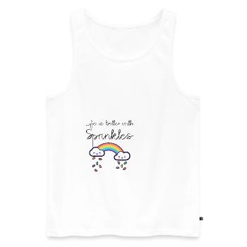 Life Is Better With Sprinkles 11 - Men's Premium Organic Tank Top - white - Front - Michal (187cm)