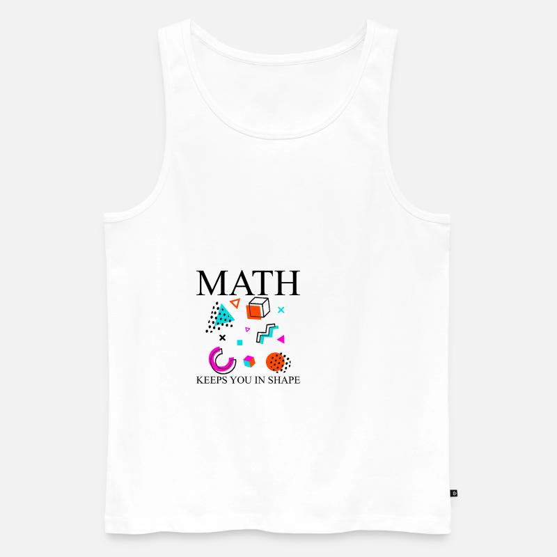 Math Keeps You In Shape - Männer Premium Bio Tank Top - Weiß