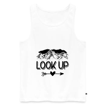 mountains berge - Débardeur bio Premium Homme - blanc - Devant - Michal (187cm)