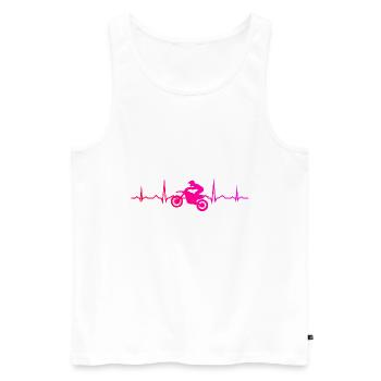 Motocross Dirt Bike Supermoto Freestyle Motocross Femme - Débardeur bio Premium Homme - blanc - Devant - Michal (187cm)