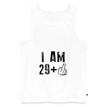 30th Birthday I AM 29+ - Men's Premium Organic Tank Top - white - Front - Michal (187cm)