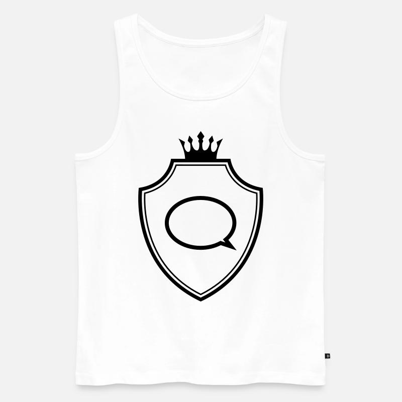 Sprechblase Wappen Kommunikation - Männer Premium Bio Tank Top - Weiß