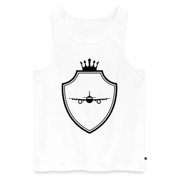 Armoiries des aéronefs - Débardeur bio Premium Homme - blanc - Devant - Michal (187cm)