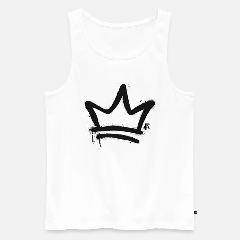 Spray Crown - Männer Premium Bio Tank Top - Weiß