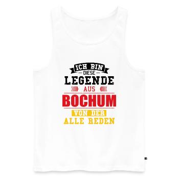 Stadt Bochum Deutschland Legende Spruch - Männer Premium Bio Tank Top - Weiß - Vorne - Michal (187cm)