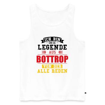 Stadt Bottrop Deutschland Legende Spruch - Männer Premium Bio Tank Top - Weiß - Vorne - Michal (187cm)