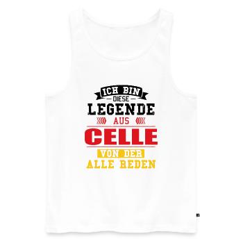 Stadt Celle Deutschland Legende Spruch - Männer Premium Bio Tank Top - Weiß - Vorne - Michal (187cm)