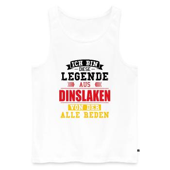 Stadt Dinslaken Deutschland Legende Spruch - Männer Premium Bio Tank Top - Weiß - Vorne - Michal (187cm)