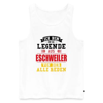 Stadt Eschweiler Deutschland Legende Spruch - Männer Premium Bio Tank Top - Weiß - Vorne - Michal (187cm)