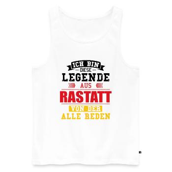 Stadt Rastatt Deutschland Legende Spruch - Männer Premium Bio Tank Top - Weiß - Vorne - Michal (187cm)