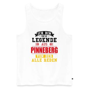 Stadt Pinneberg Deutschland Legende Spruch - Männer Premium Bio Tank Top - Weiß - Vorne - Michal (187cm)