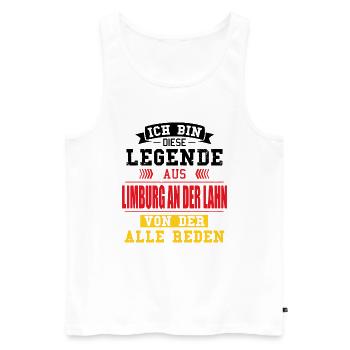 Stadt Limburg an der Lahn Deutschland Legende - Männer Premium Bio Tank Top - Weiß - Vorne - Michal (187cm)