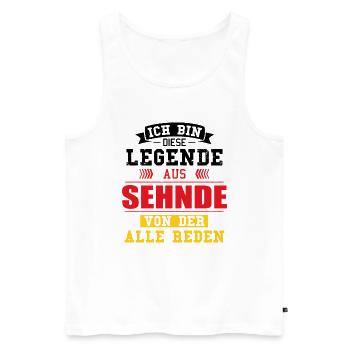Stadt Sehnde Deutschland Legende Spruch - Männer Premium Bio Tank Top - Weiß - Vorne - Michal (187cm)