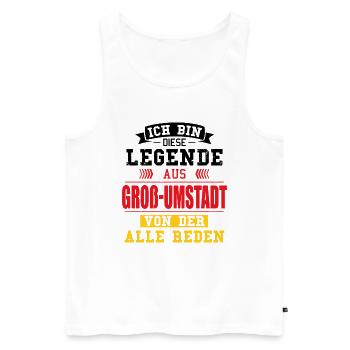 Stadt Groß-Umstadt Deutschland Legende Spruch - Männer Premium Bio Tank Top - Weiß - Vorne - Michal (187cm)